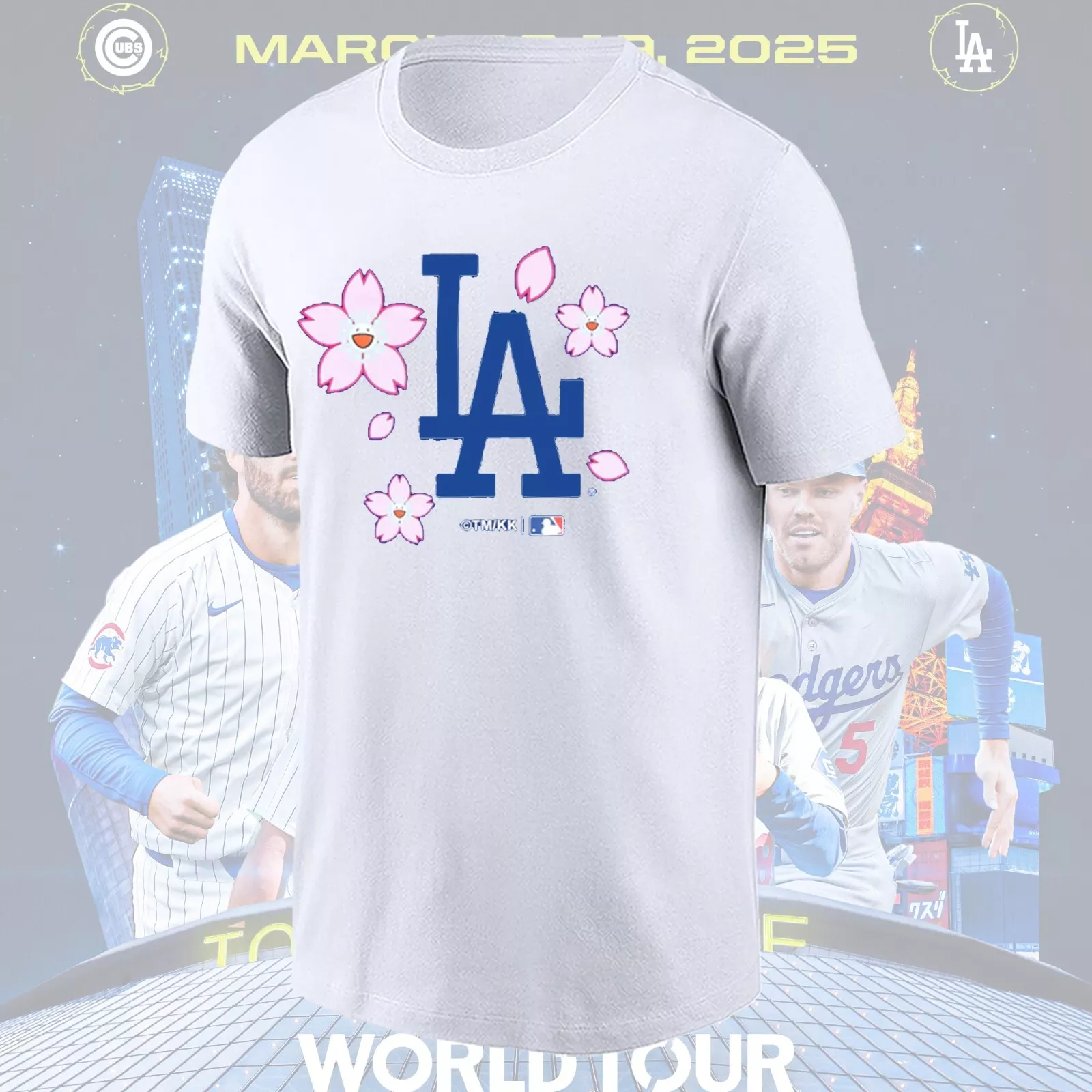 Men Los Angeles Dodgers blank white MLB 2025 Tshirt style14